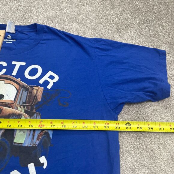 Port & Company x Disney Pixar Cars Tow Motor Graphic T-Shirt Mens XL Blue Crew - Picture 8 of 9